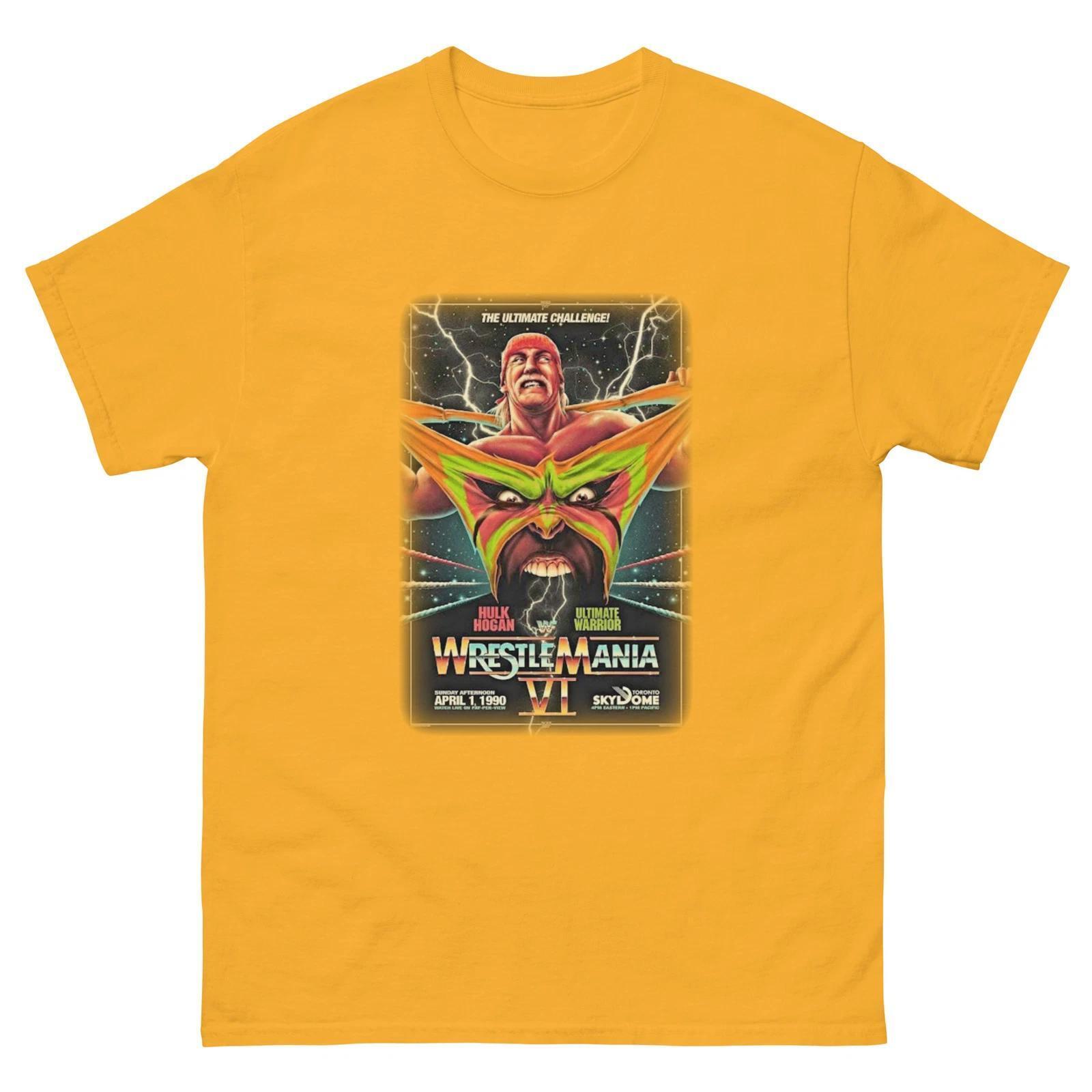 Alternate Wrestlemania 6 Poster Tee Hulk Hogan Vs Ultimate Warrior Headlines